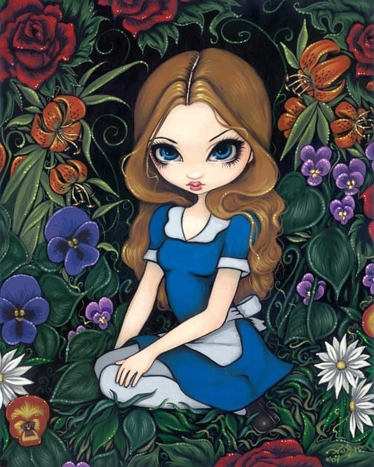 Alice and the flowers