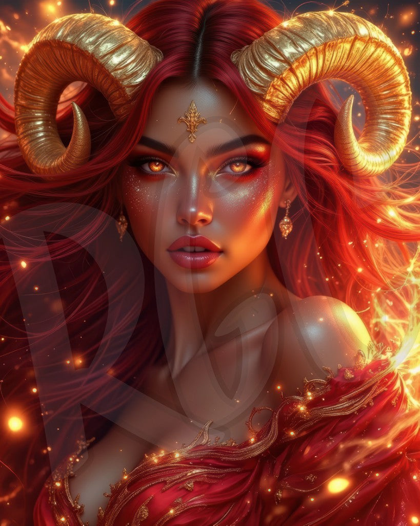 Aries-Fire – Rhinestone Goddess Creations
