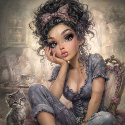 Sweet pause with a kitten