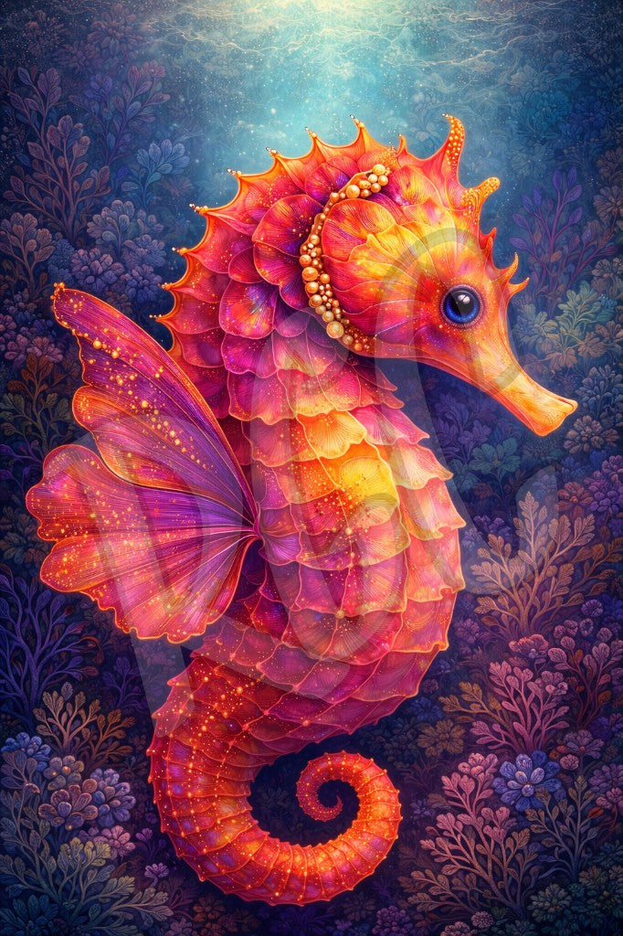 Blazing Coral Seahorse