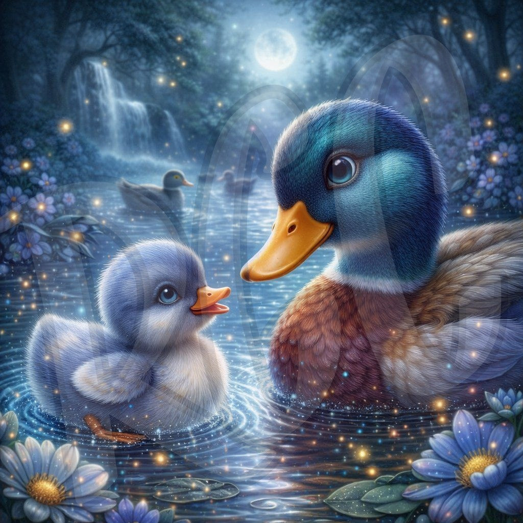 Little Duckling's first swim