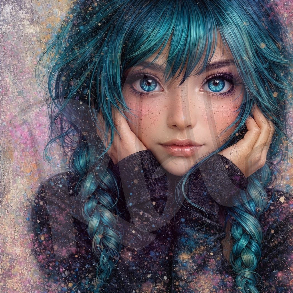 Cosmic gaze and vibrant braids