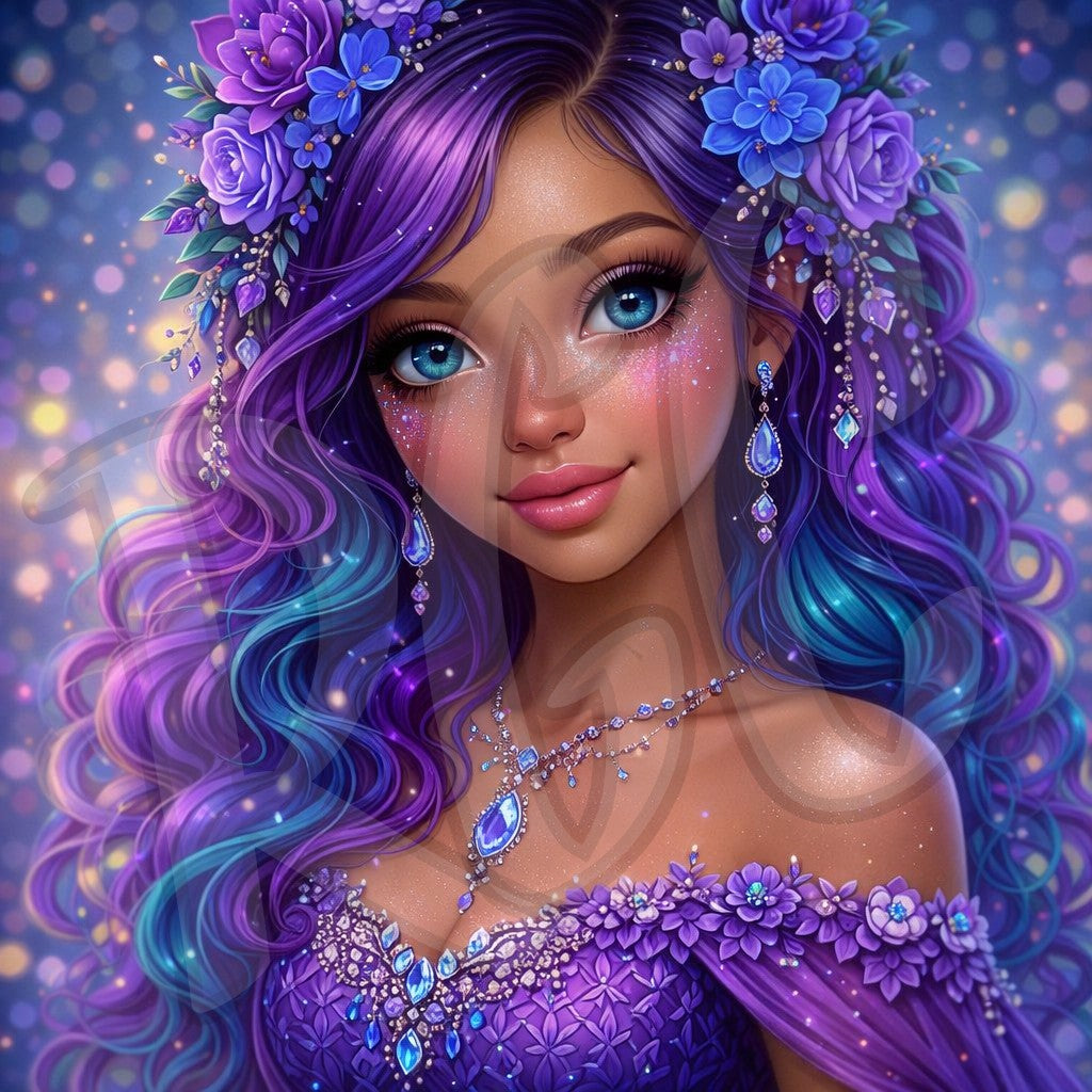 Enchanting Beauty with Crystal Accents
