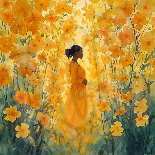 Surrounded by Yellow Flowers
