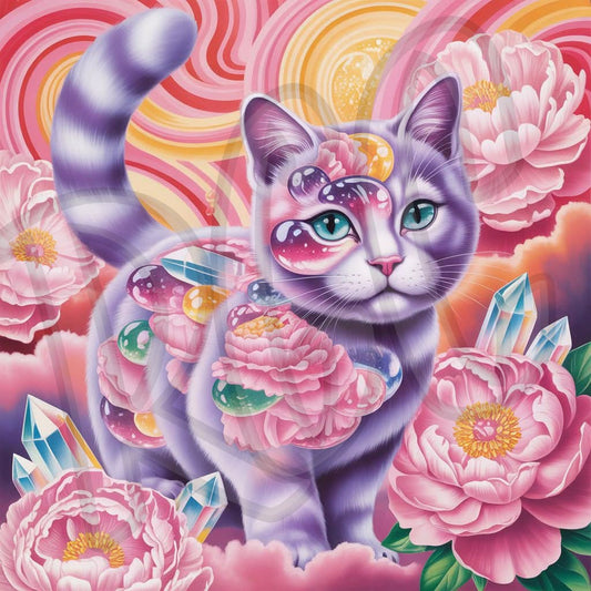 Purple striped cat