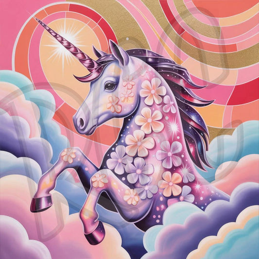 Unicorn in clouds