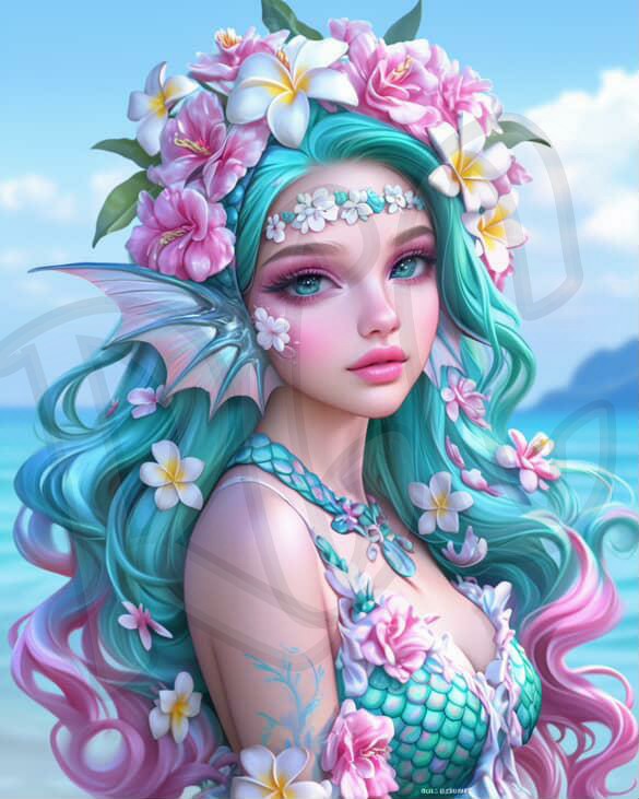 Ocean Blossom Fairy – Rhinestone Goddess Creations