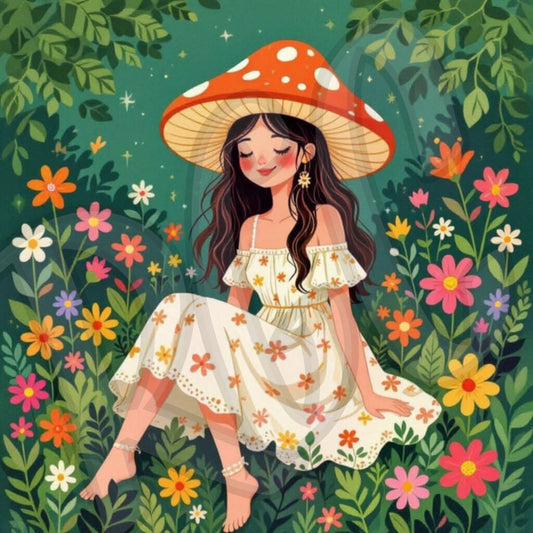 Dreamy Mushroom Girl