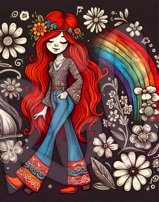 Rainbow Flower Hippy