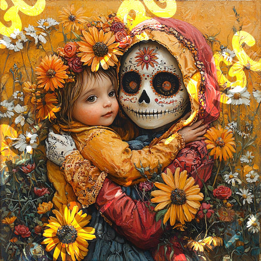 Sugar skull & girl