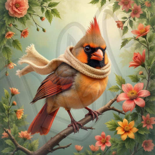 Cardinal wearing a scarf