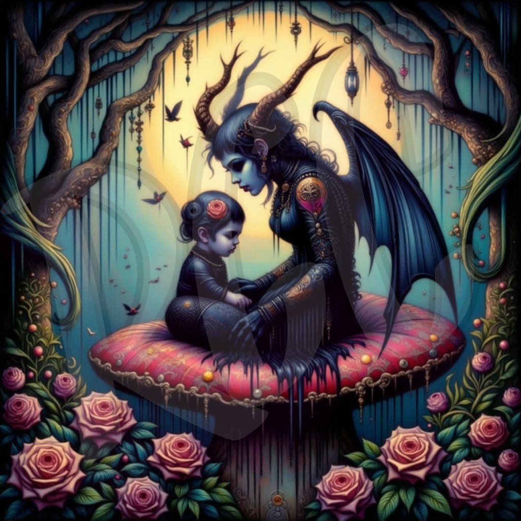 Dark Gothic Mother & Child