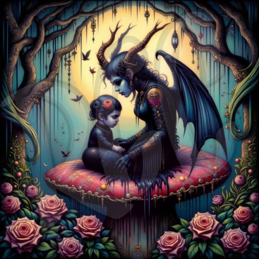 Dark Gothic Mother & Child