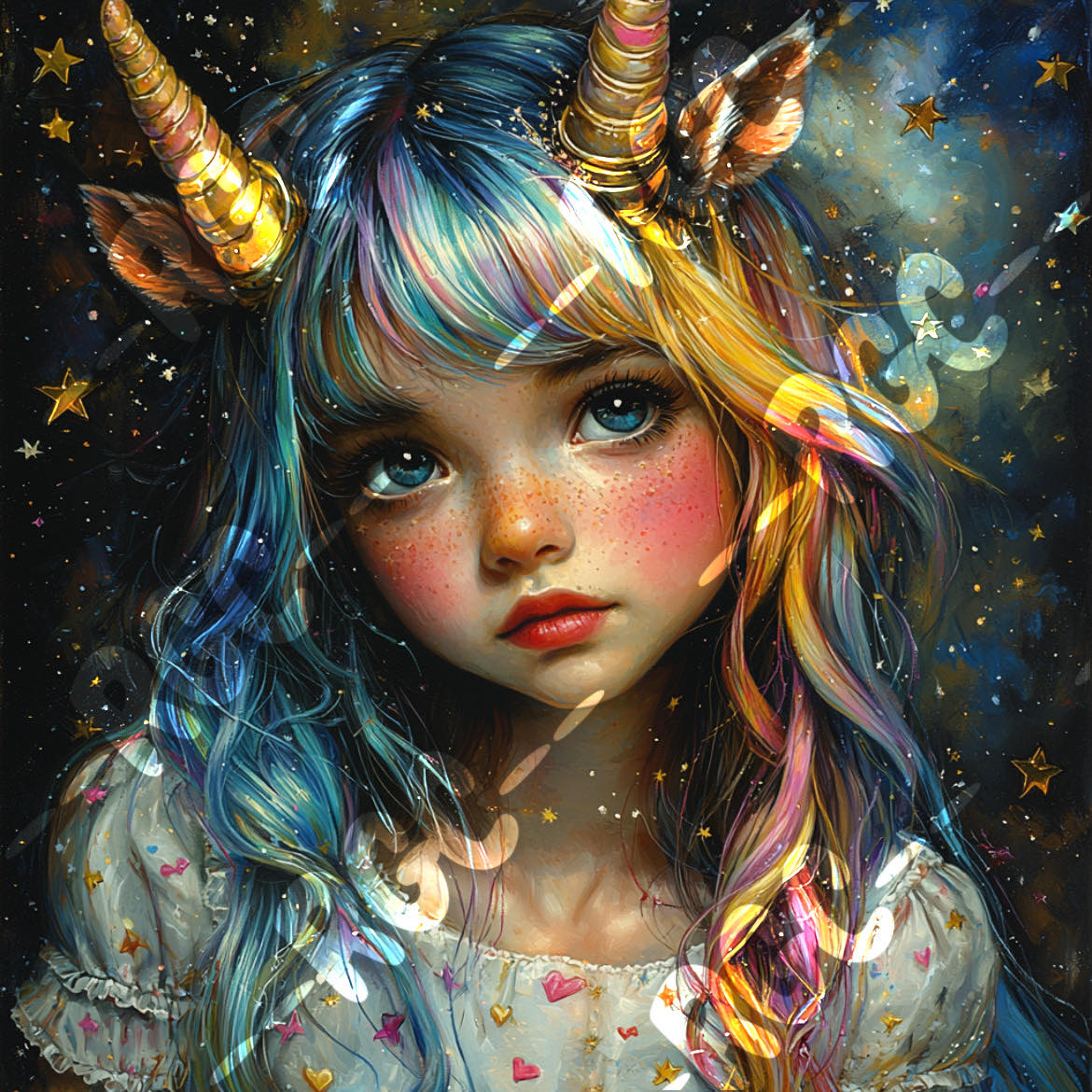 Unicorn horn girl
