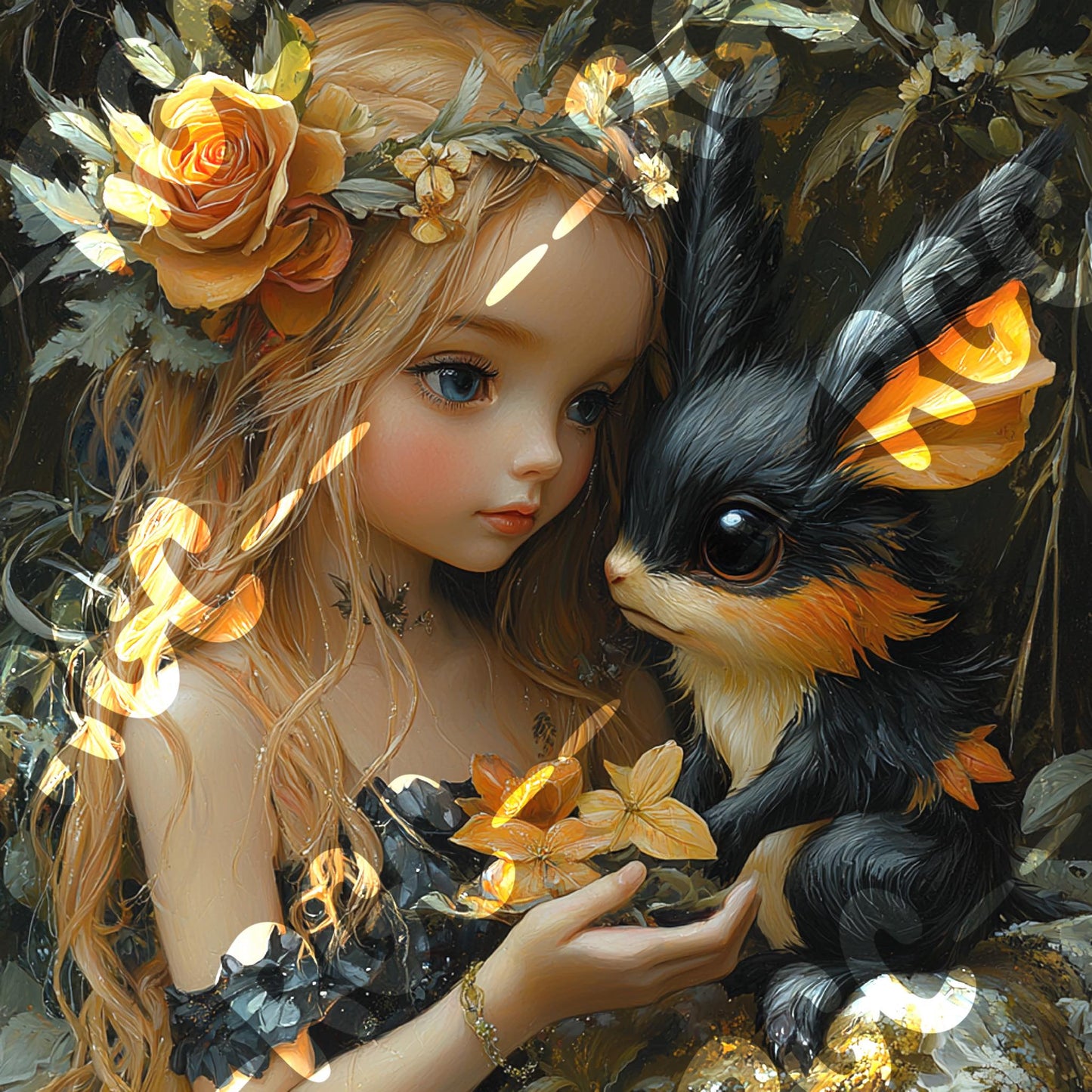 Girl & bunny