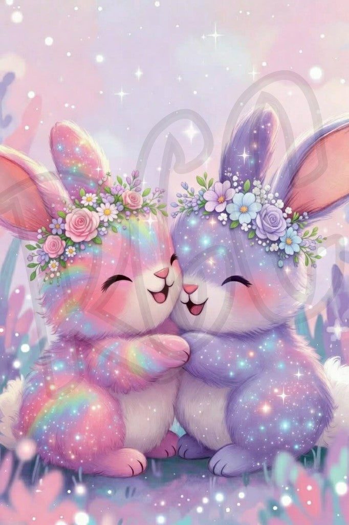 Rainbow Bunny Hug