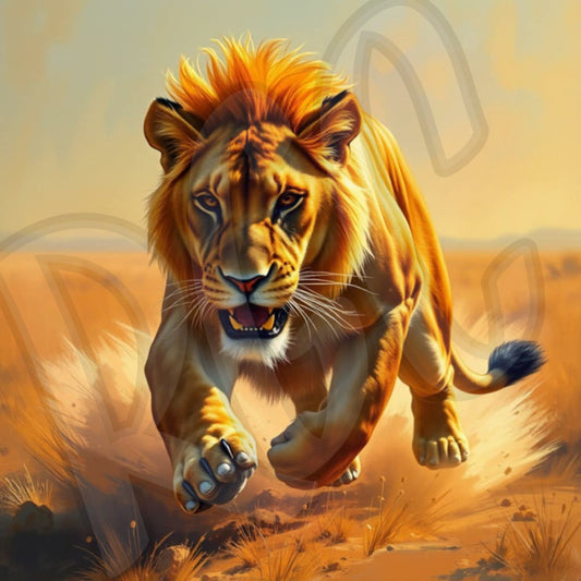 Fierce lion