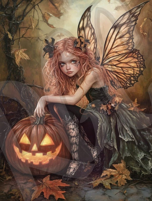 Bohemian pumpkin elf fairy