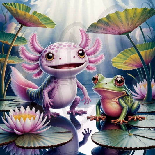 Axolotl & Frog