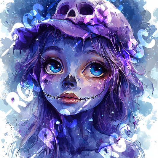 Purple skull girl