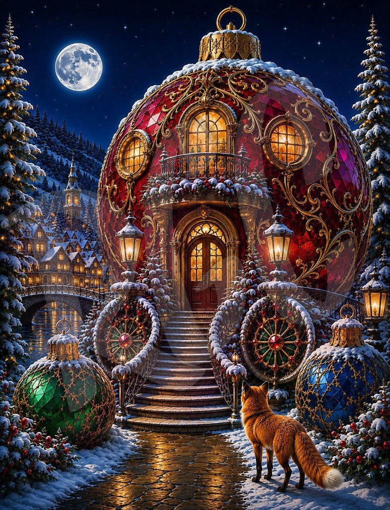 Ruby Ornament Christmas Village