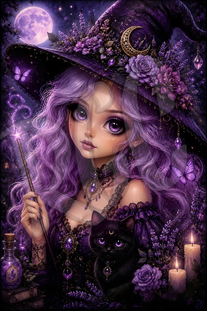 Midnight Witch & Her Mystic Cat