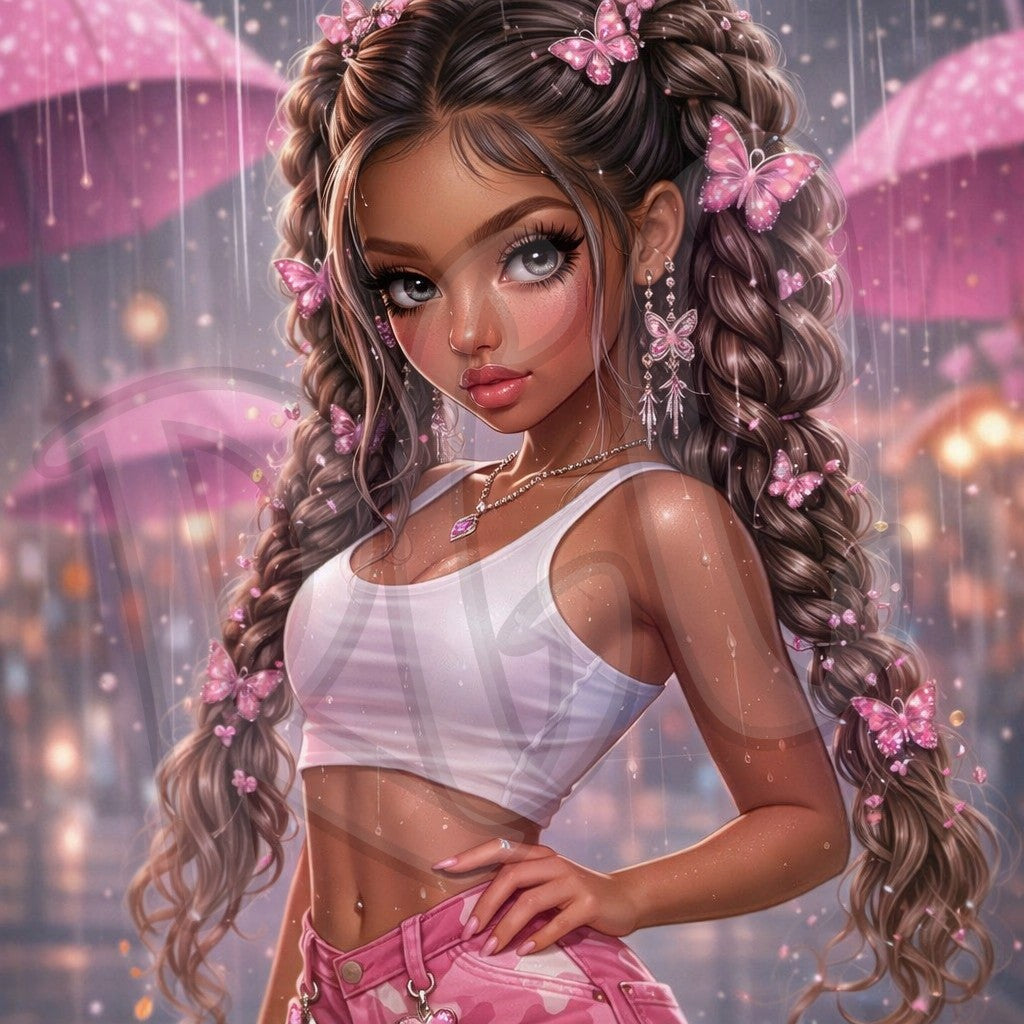 Rainy Urban Butterfly Chic
