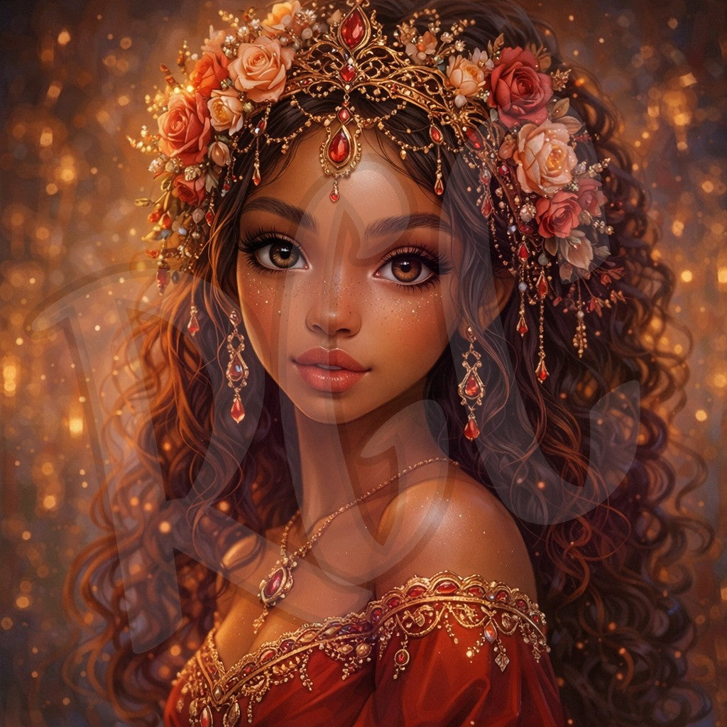 Regal Beauty in Golden Elegance