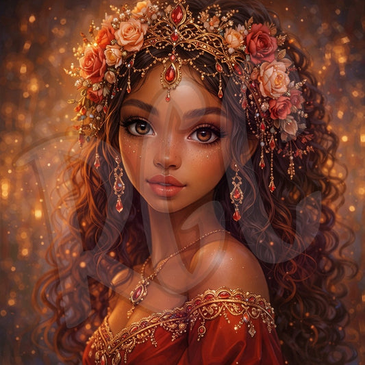 Regal Beauty in Golden Elegance