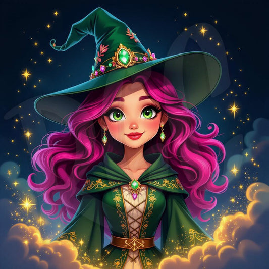 Witch with Purple Hair