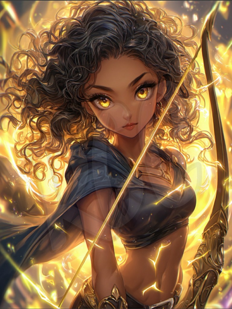 "Aureya, the Golden Huntress"