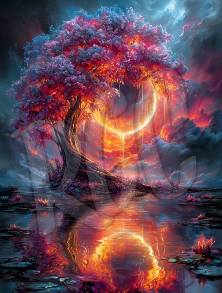 Glowing Crescent Moon