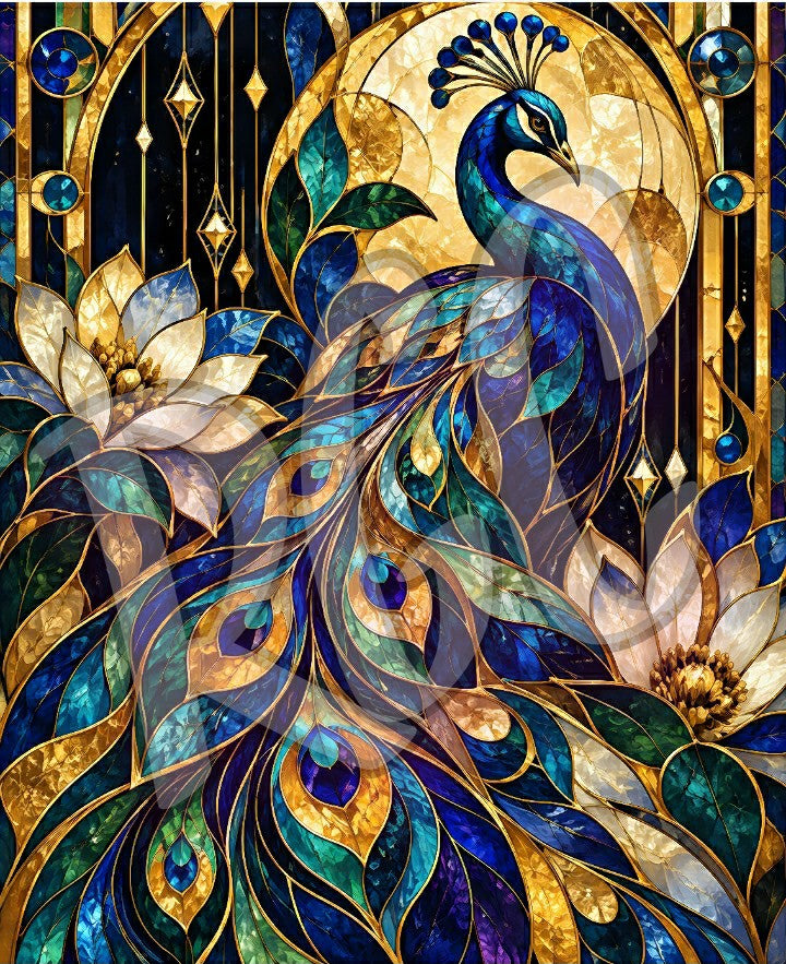 Peacock Stained Glass