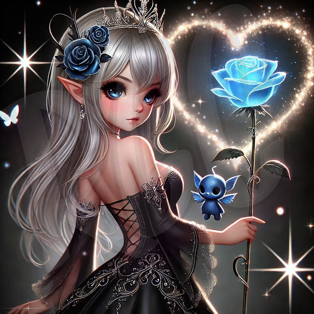 Blue Crystal Rose