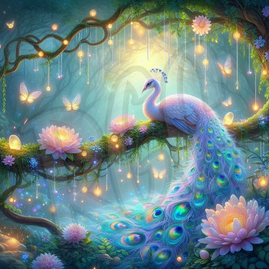 Luminous Peacock Garden