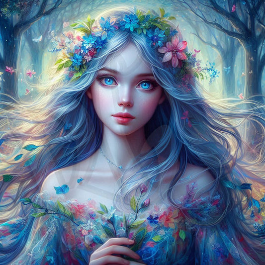Blue fairy goddess
