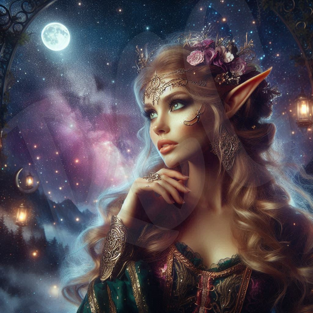 Moonlight fantasy elves