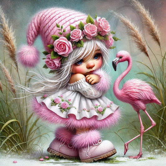 Flamingo girl