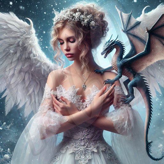 Angel & baby dragon