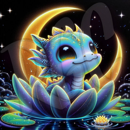 Dragon on lillypad