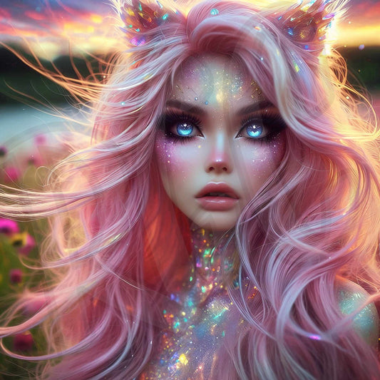 Pinky Glitter Cat