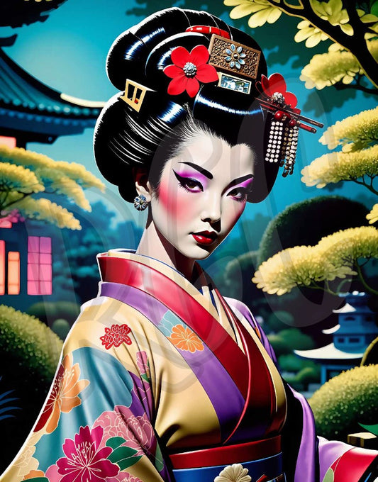 Vibrant Geisha