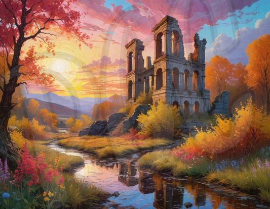 Ruins under the Autumn Sun