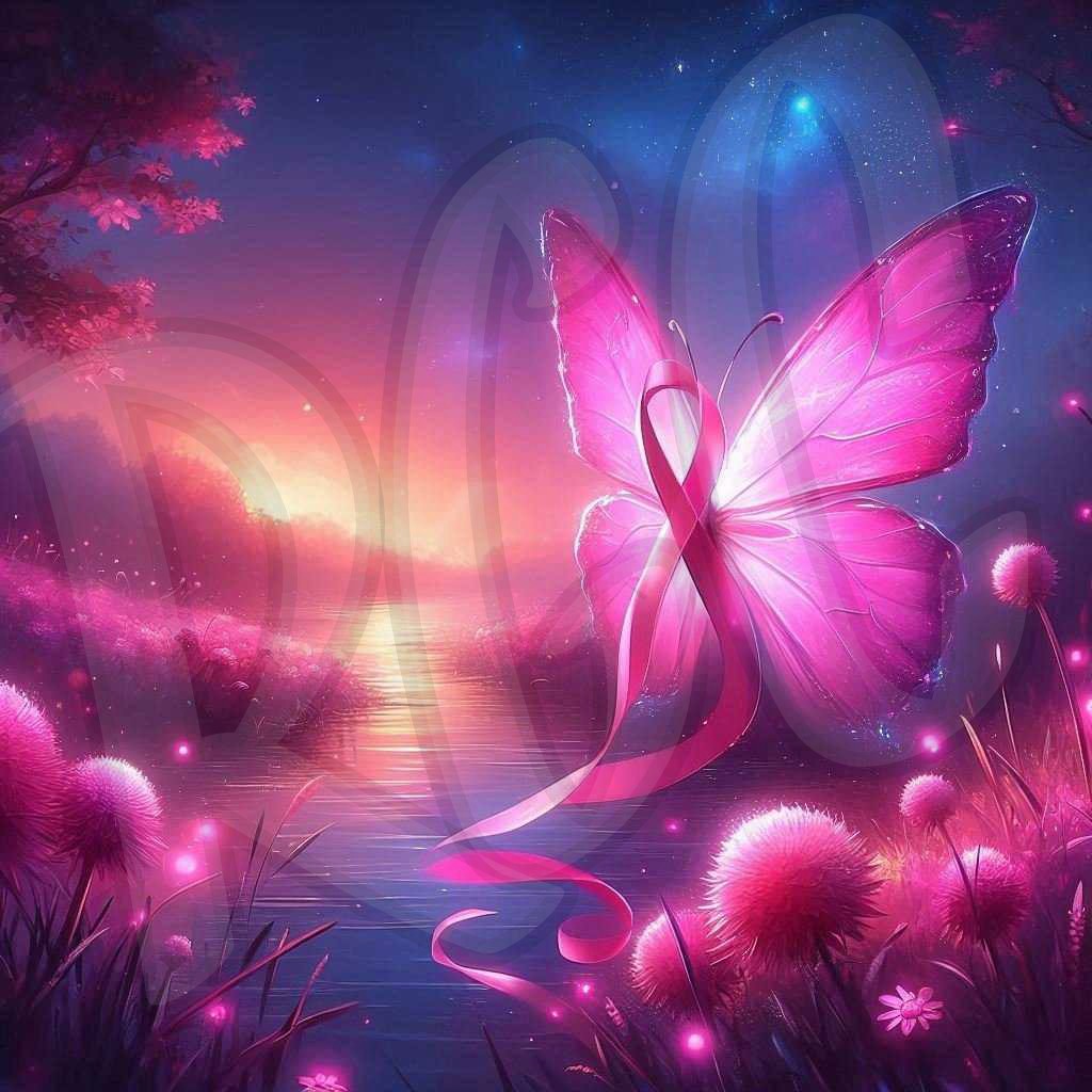 Breast Cancer Awareness Butterfly