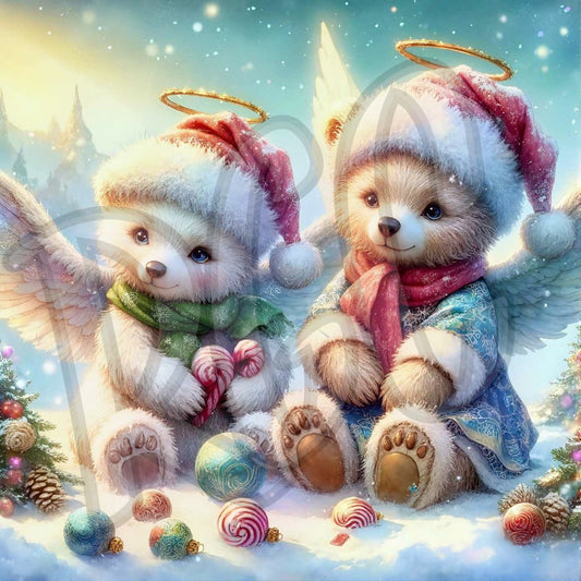 Sweet Holiday Angel Bears
