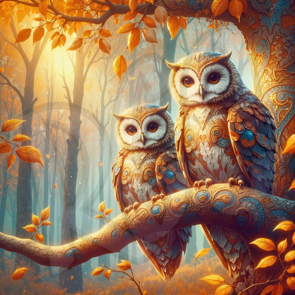Art Decor Autumn Owls