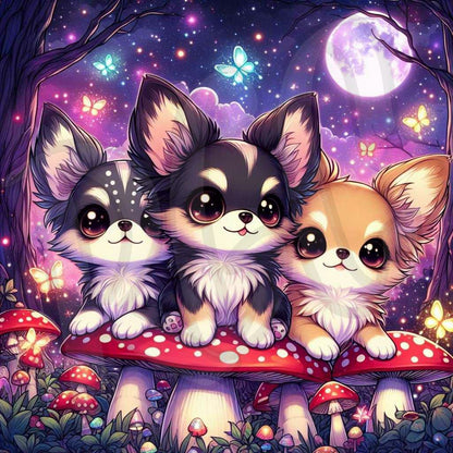 Toadstool Mushroom Chihuahuas 1&2