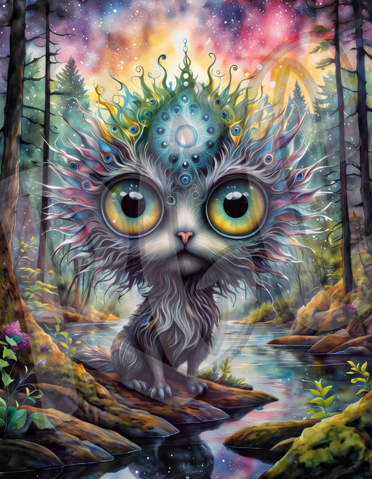 Cat-like creature from wooded wonderland