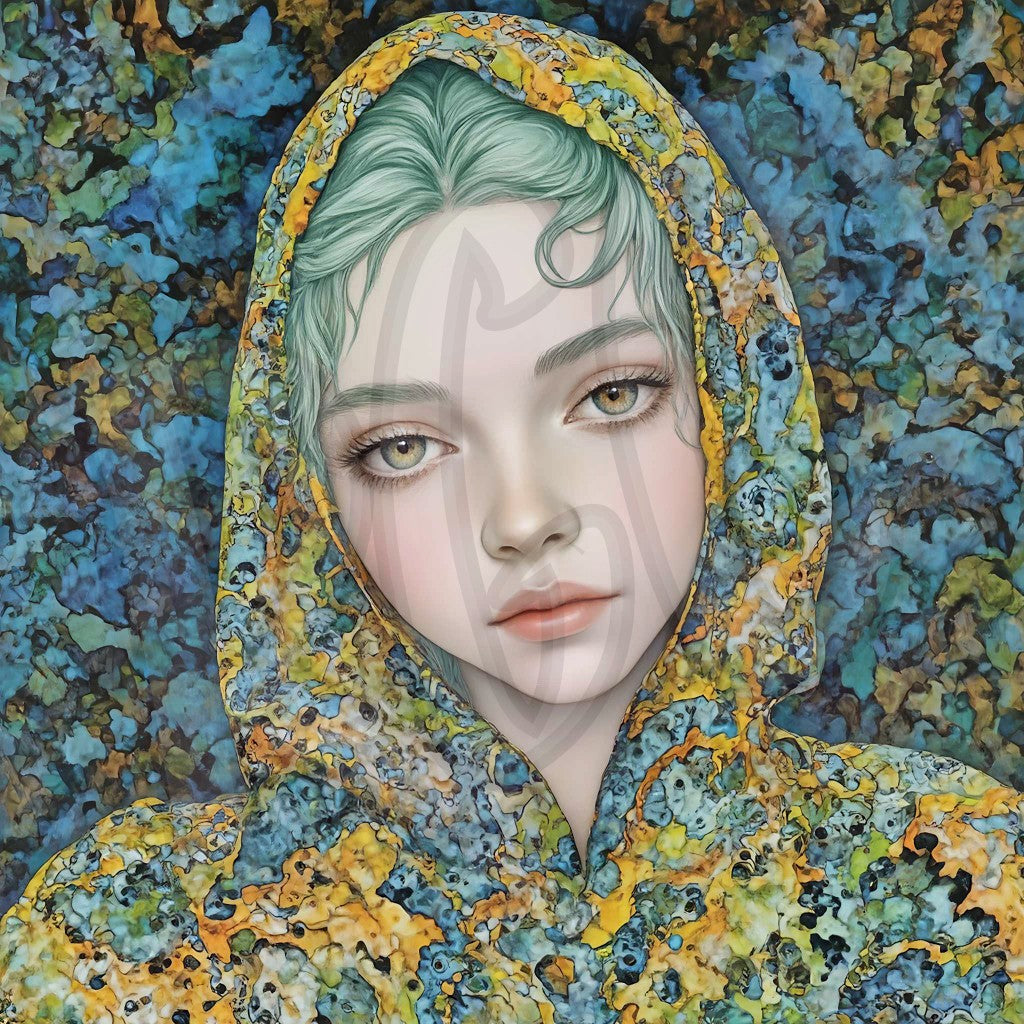 Tapestry woman in Green