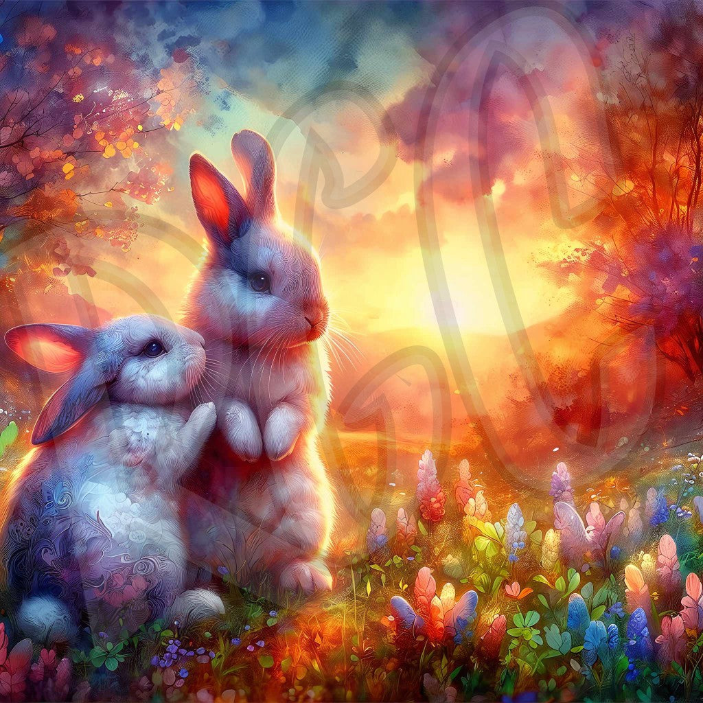 Cuddled Close Bunnies